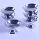 Set of 6 vintage stainless steel ice cream bowls