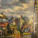 Painting, oil on canvas, Landscape on the island of St Denis by Raymond Besse.
