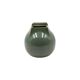 Mid-century Modern green spherical gres vase, Franco Bucci Italy ca. 1970