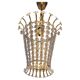 Magnificent brass pendant with floral decoration, Swedish Modern-Decor from the 1950s.