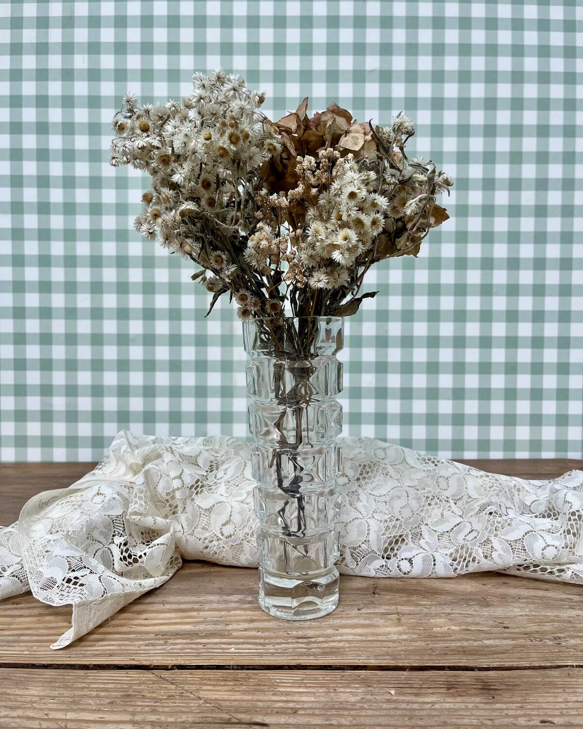 Vintage crystal vase
