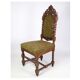 High-Backed Chair in Solid Oak with the Style of the Renaissance