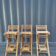 Trio of bamboo bar chairs