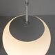 Vintage school lamp with frosted white glass shade, 1950s.