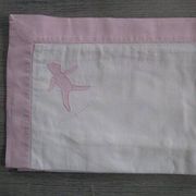 Taie d'oreiller d'enfant ancienne brodée