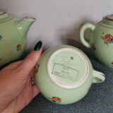 Théière, sucrier, pot à lait Vert Salins