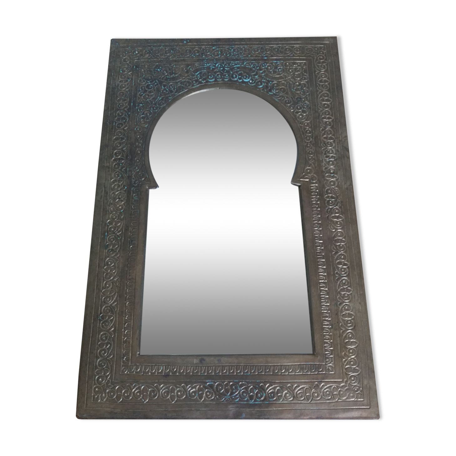 Miroir oriental laiton 25 x 16