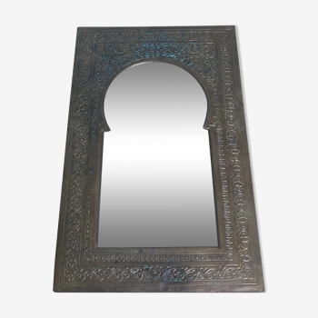 Miroir oriental laiton 25 x 16