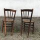Paire de chaise bistrot en bois de hêtre
