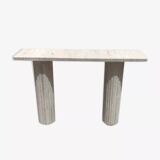 Olympia rectangular console 130x30 - Natural Travertine