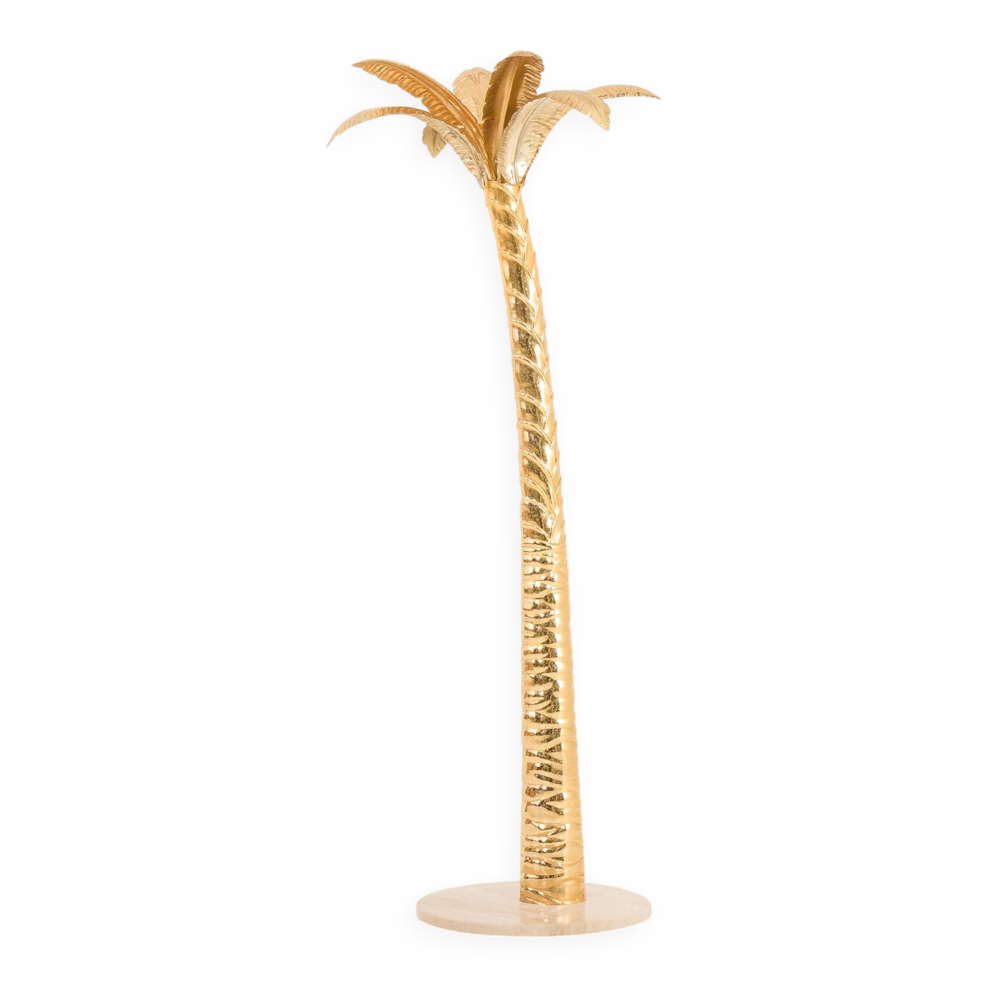 Mid century modern decorative solid brass palm
