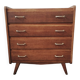Vintage chest of drawers with solid oak compass legs