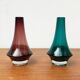 Vases en verre 1379 Mid-Century par Tamara Aladin pour Riihimäki, Finlande, années 1960, lot de 2