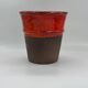 Vintage studio ceramic vase, dripping red glaze, signed "Pot Aardig"