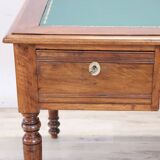 Antique Desk In Walnut, Italy Mid 19th Century, Restored