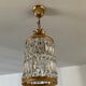 Lustre vintage lanterne doré à pampilles