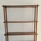 Vintage shelf turned wood and brass