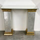 Pair of Deknudt mirrored pedestals / plinths in gilt finish, Belgium, 1980s