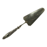 Cake or pie server 19th century silver metal engraved punch