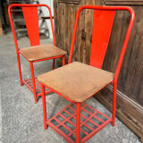 Pair of Tolix night table chairs