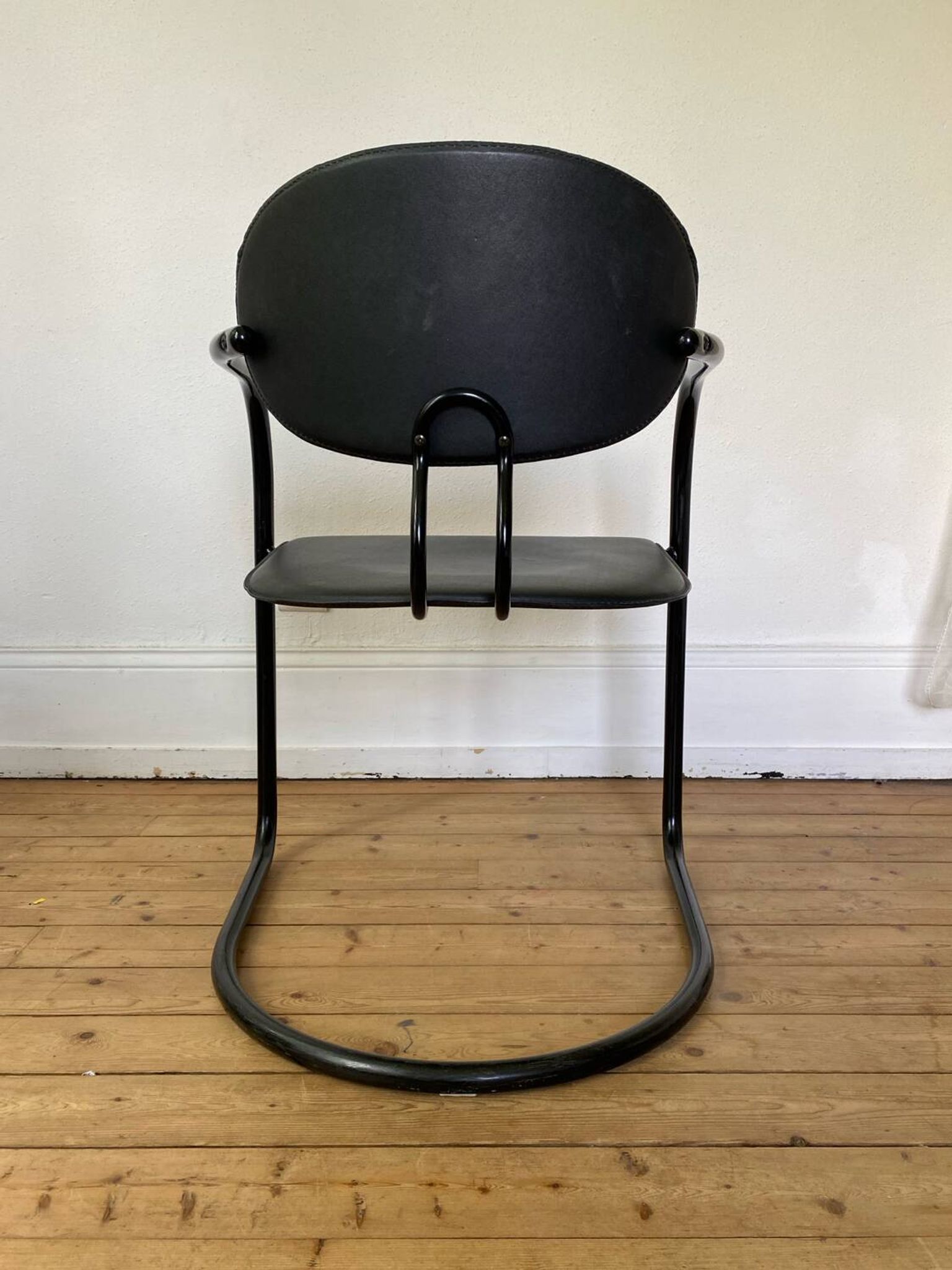 4 Effezeta chairs Italy tubular mid century vintage design 1980