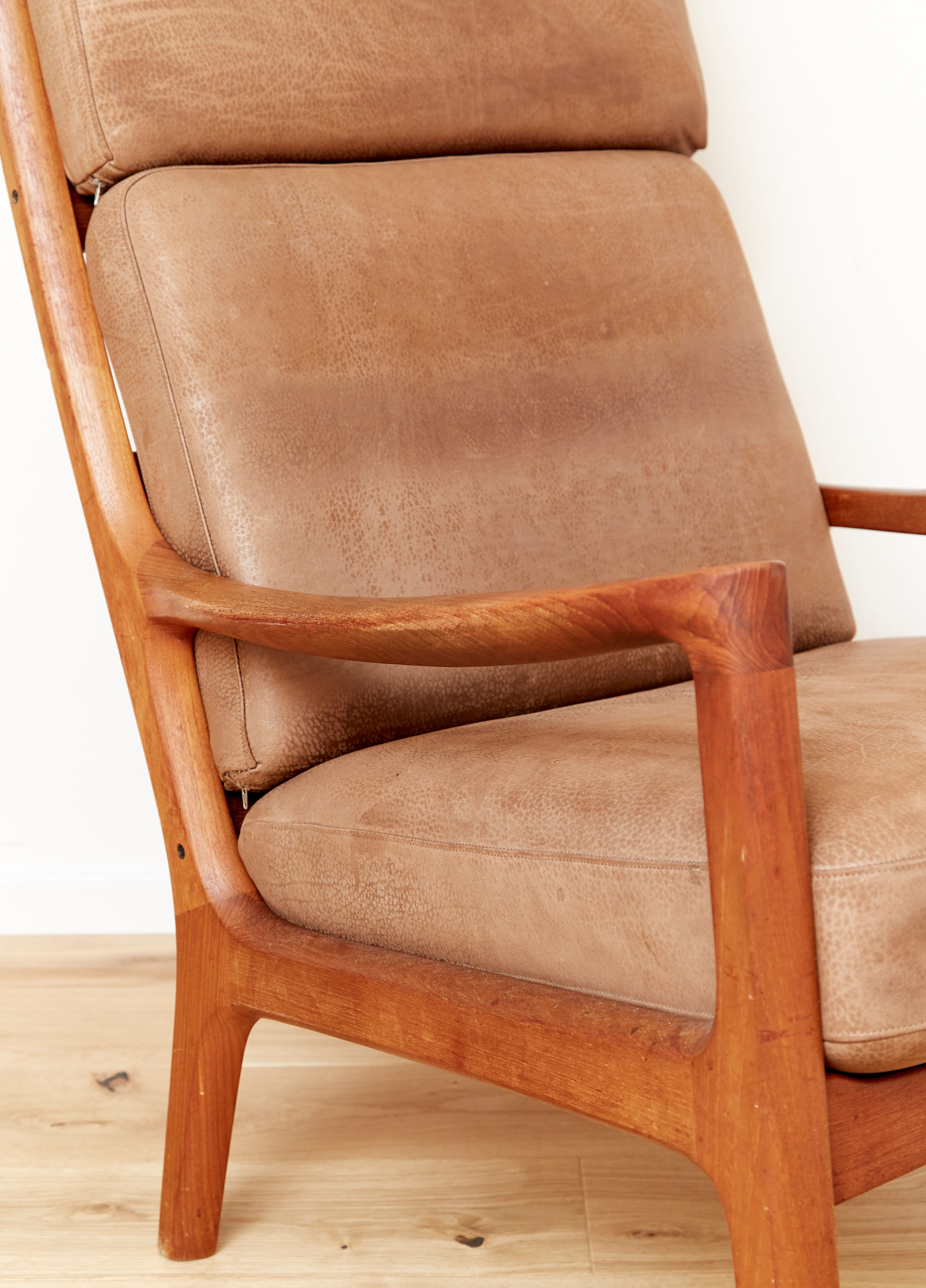 Mid-Century Teak Senator Highback Armchair by Ole Wanscher for CADO