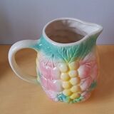 1960s fruit slipware jug