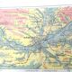 Brittany and Loire estuary map 43x43cm vintage from 1950