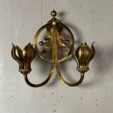 Pair of gilt bronze wall sconces circa 1900