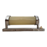 Lampe murale en verre laiteux chrome Bauhaus / Fonctionnaliste - années 1930