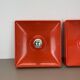 Set of 2 Cubic VERNER PANTON Style RED Wall Light by SÖLKEN Leuchten, 1970s