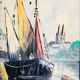 Oil on panel - marine