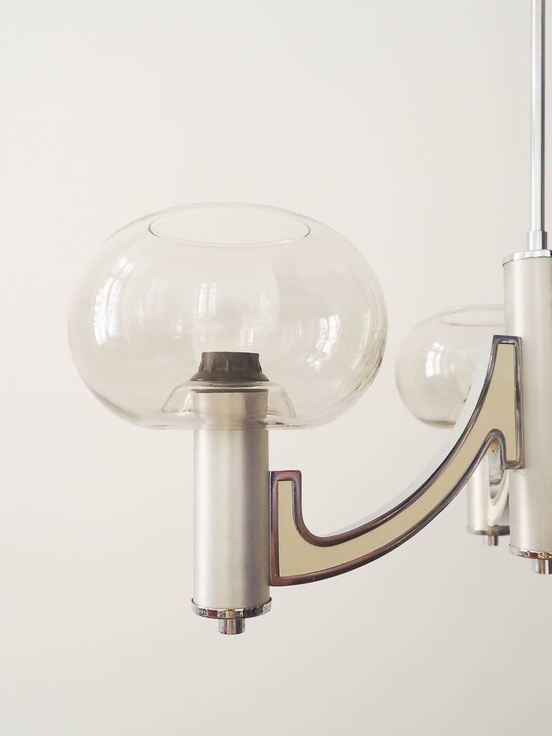 Chandelier with 3 lights by Gaetano Sciolari – Italian design from the 1970s.