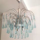 Suspension gouttes d'eau pampilles en verre design années 60 - 70