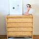 Commode vintage rénovée, années 50-60, chêne blond
