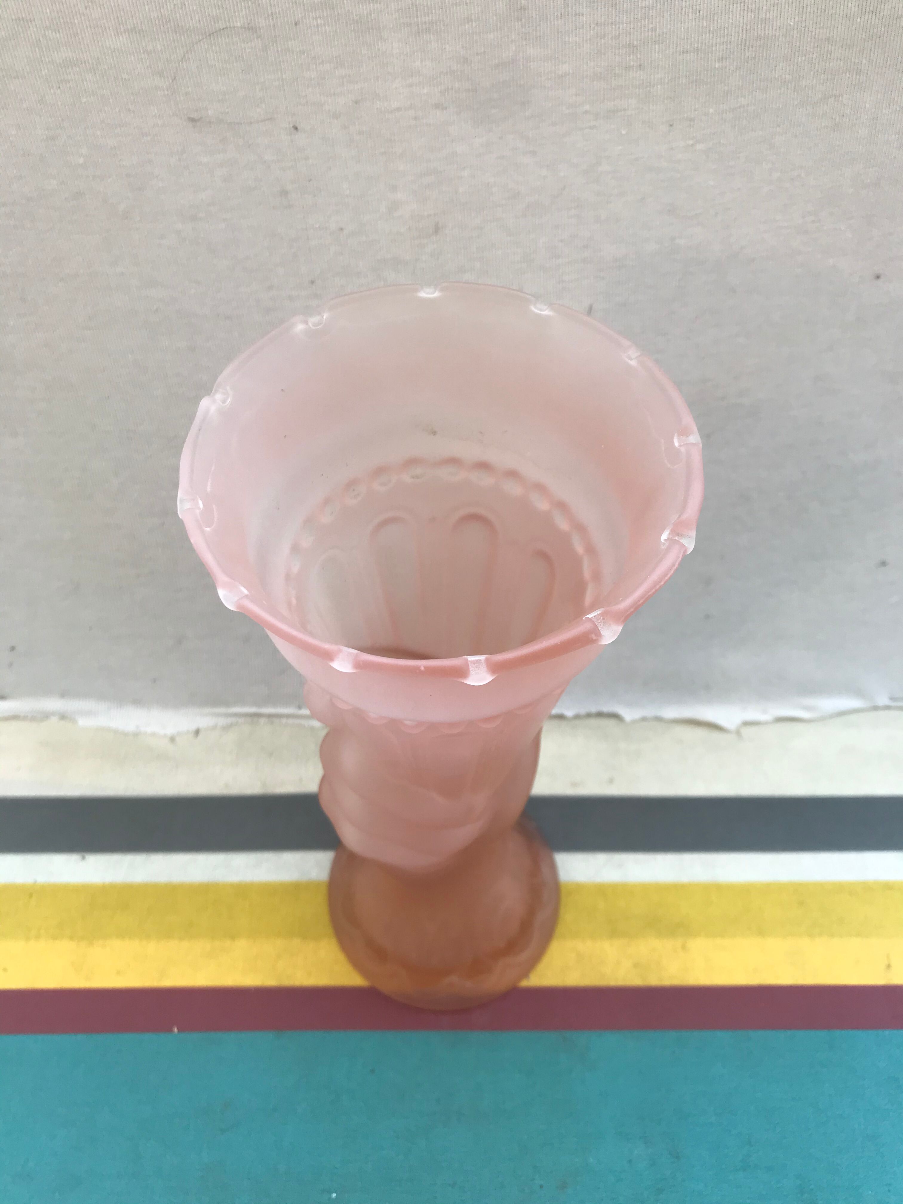 Ancient ART DECO Glass Mold Rose Hand Shape - Torch Years 40 Vintage