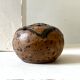 Pyrite stone flower holder signed – brutalist handmade ceramic 1970
