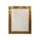 Mirror in marquetry of oxidised and patinated brass. Artist's work.