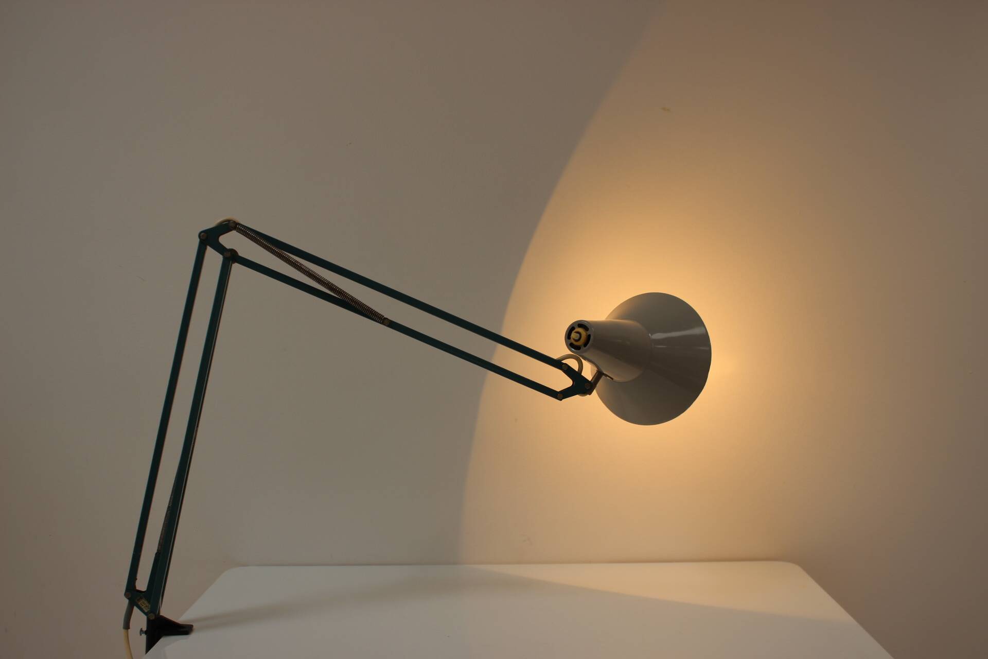 Attachable, adjustable table lamp by napako, czechoslovakia, 1960s