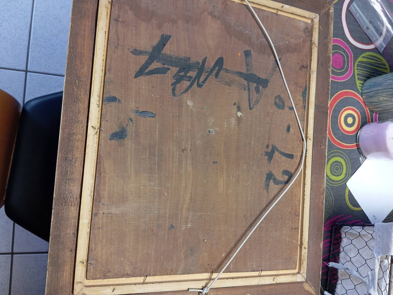 Peinture sur panneau ancien