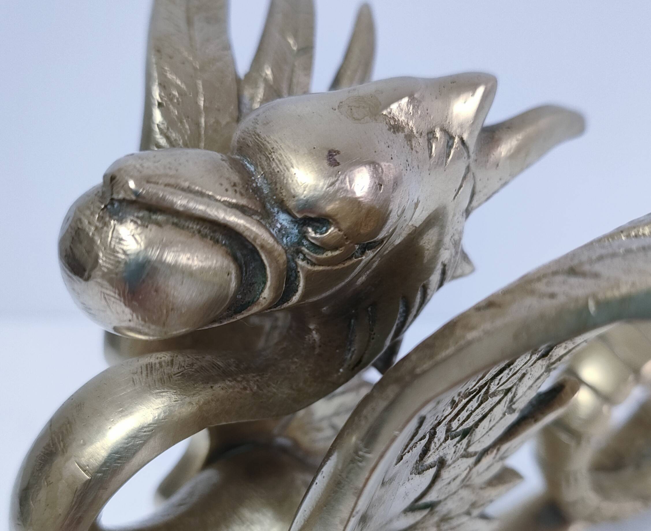 gold-plated chimera sculpture