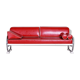 Bauhaus Sofa in Chrome-Plated Steel and Red Leather attributed to Robert Slezák, Former Czechoslovakia, 1950s