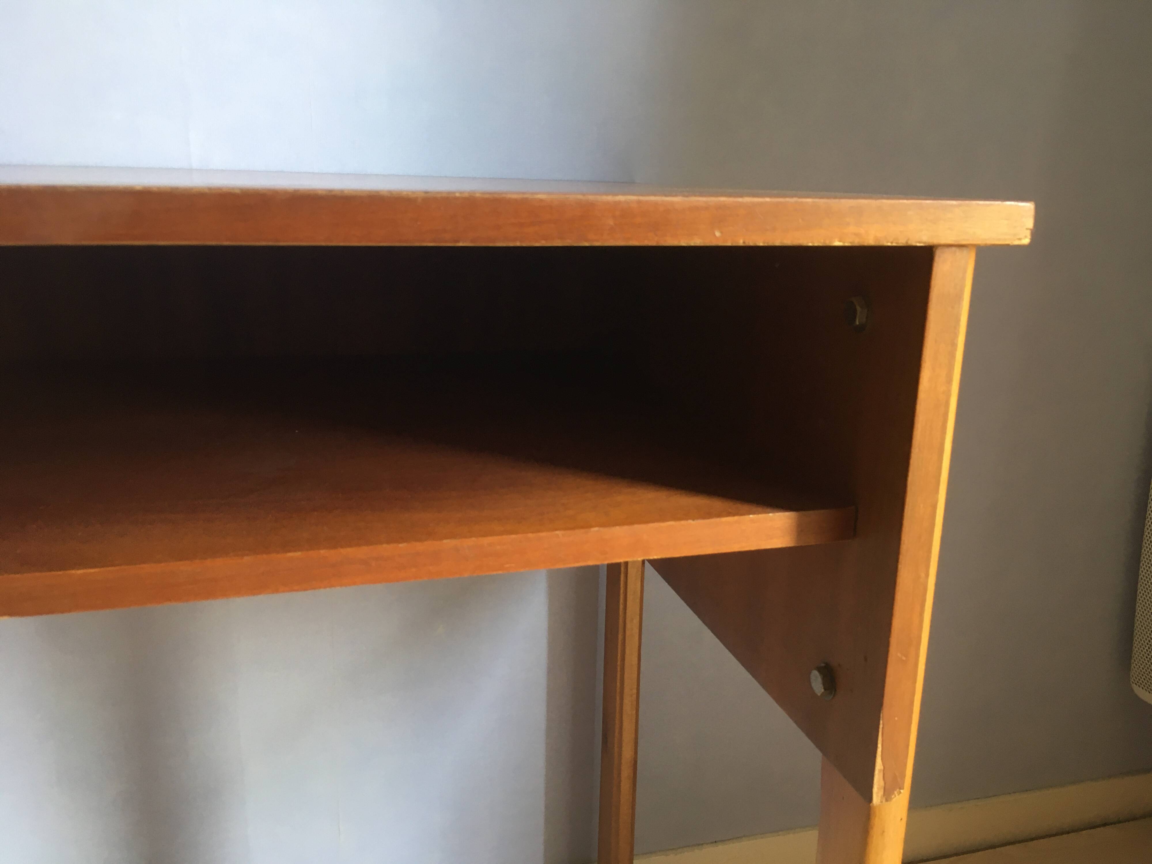 Vintage wooden desk, Scandinavian style, 1970s