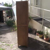 Glass cabinet art deco period library in oak