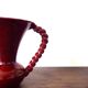 Vase en barbotine rouge