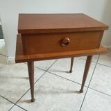 vintage teak bedside table