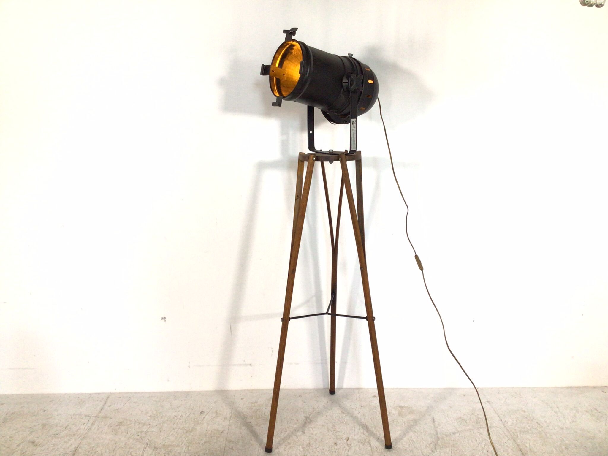 theater spot on wooden tripod