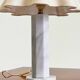 Vintage marble table lamp with linen shade