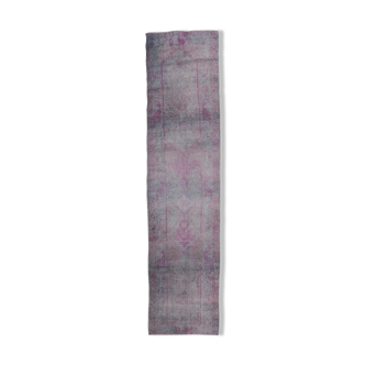 Tapis Oushak Runner pastel violet et rose