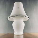 Large Murano mushroom table lamp, Vetri, Italy, 1970s.
